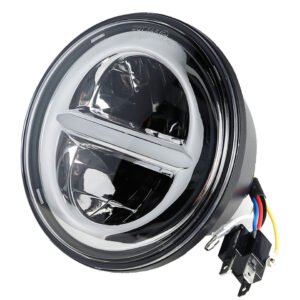 5.75" LED Projector Headlight for Sportster, Dyna, Softail