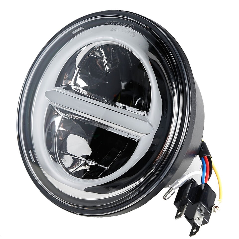 5.75" LED Projector Headlight for Sportster, Dyna, Softail