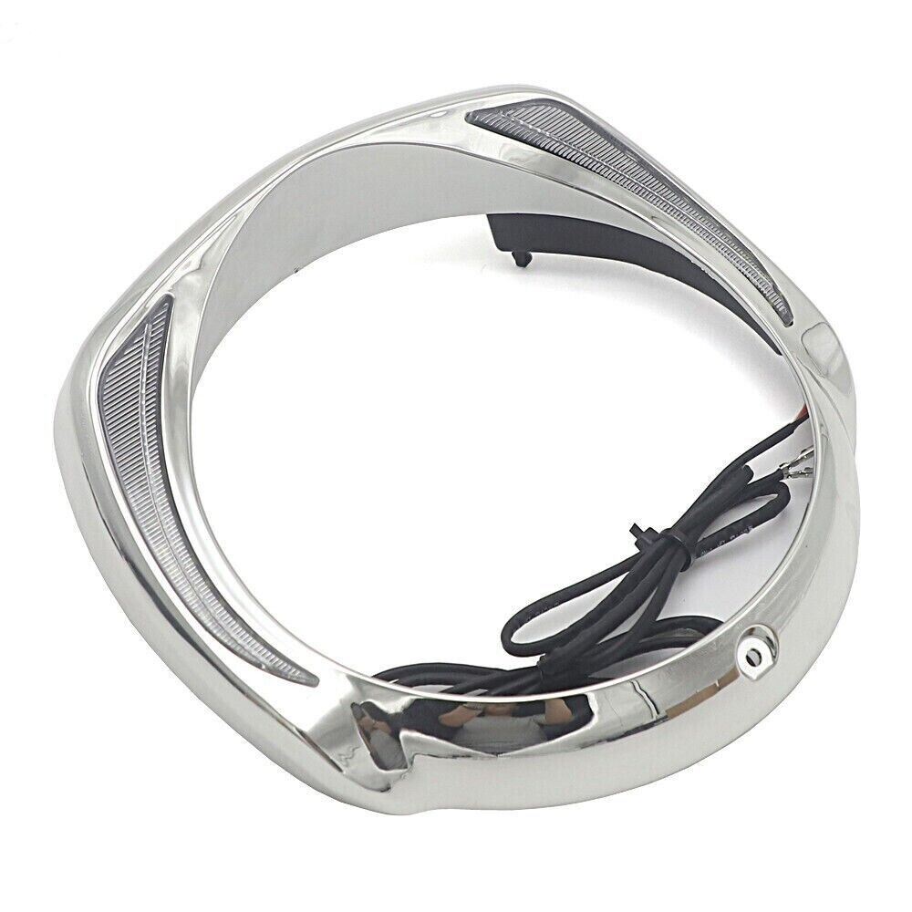 Headlights Bezel Trim Ring with LED Lights for Street Glide - Image 2