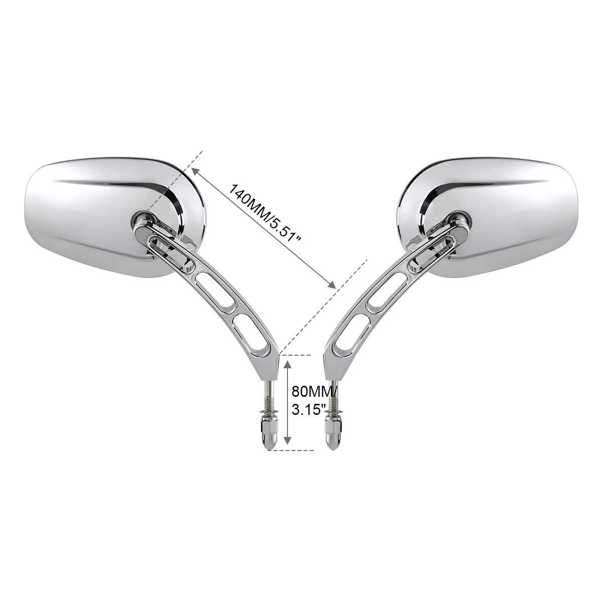 8mm Rear View Mirror for Harley Softail, Touring '83-later models - Image 2