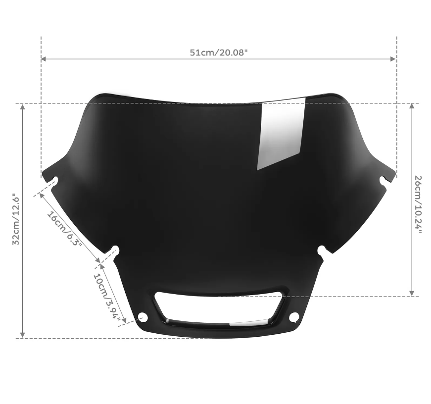 Black Windshield for Harley Davidson Low Rider - Image 5