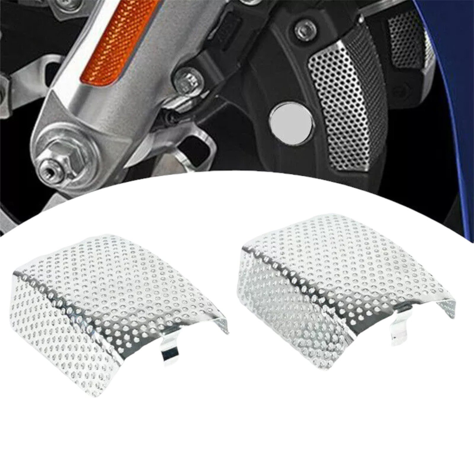 Chrome Front Brake Caliper insert cover - Image 2
