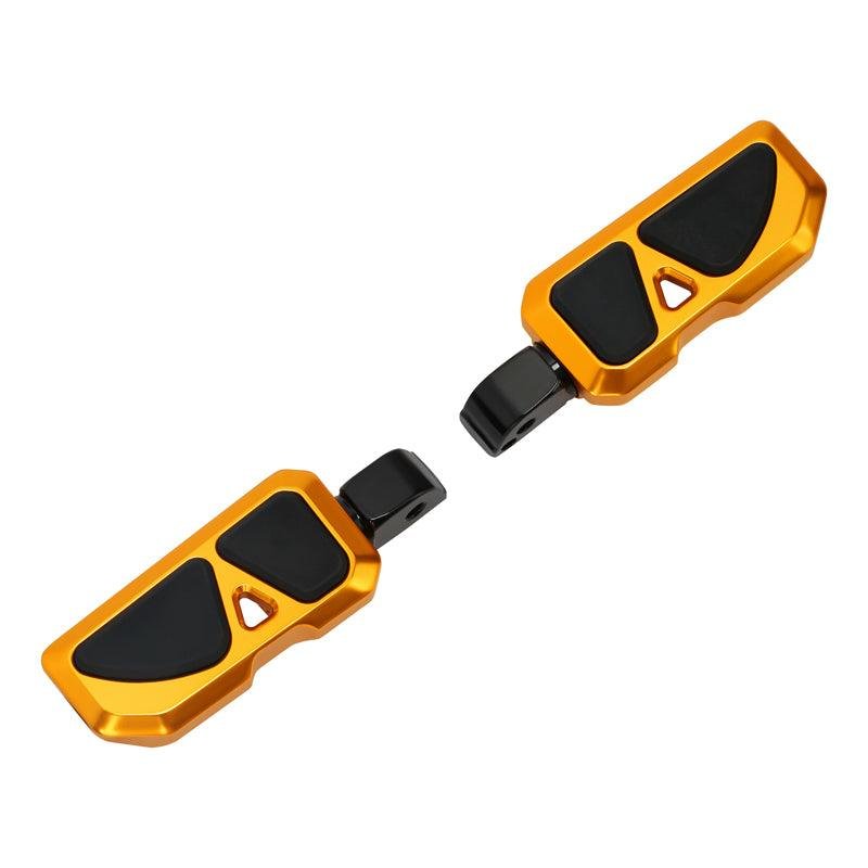Rear Passenger Footpegs Gold Fit For Harley Softail - Image 3