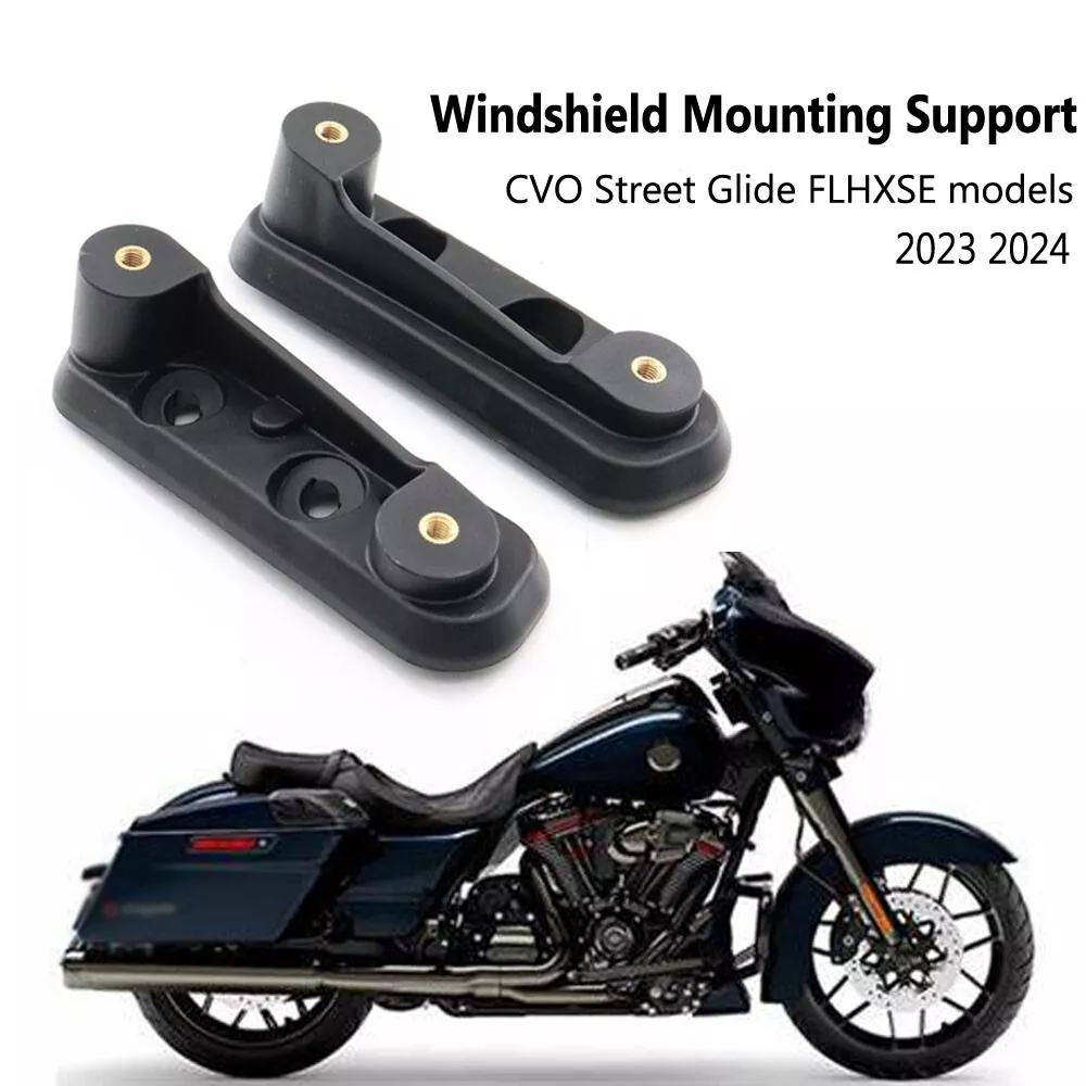 Black Windshield Bracket for Harley CVO Street Glide - Image 4