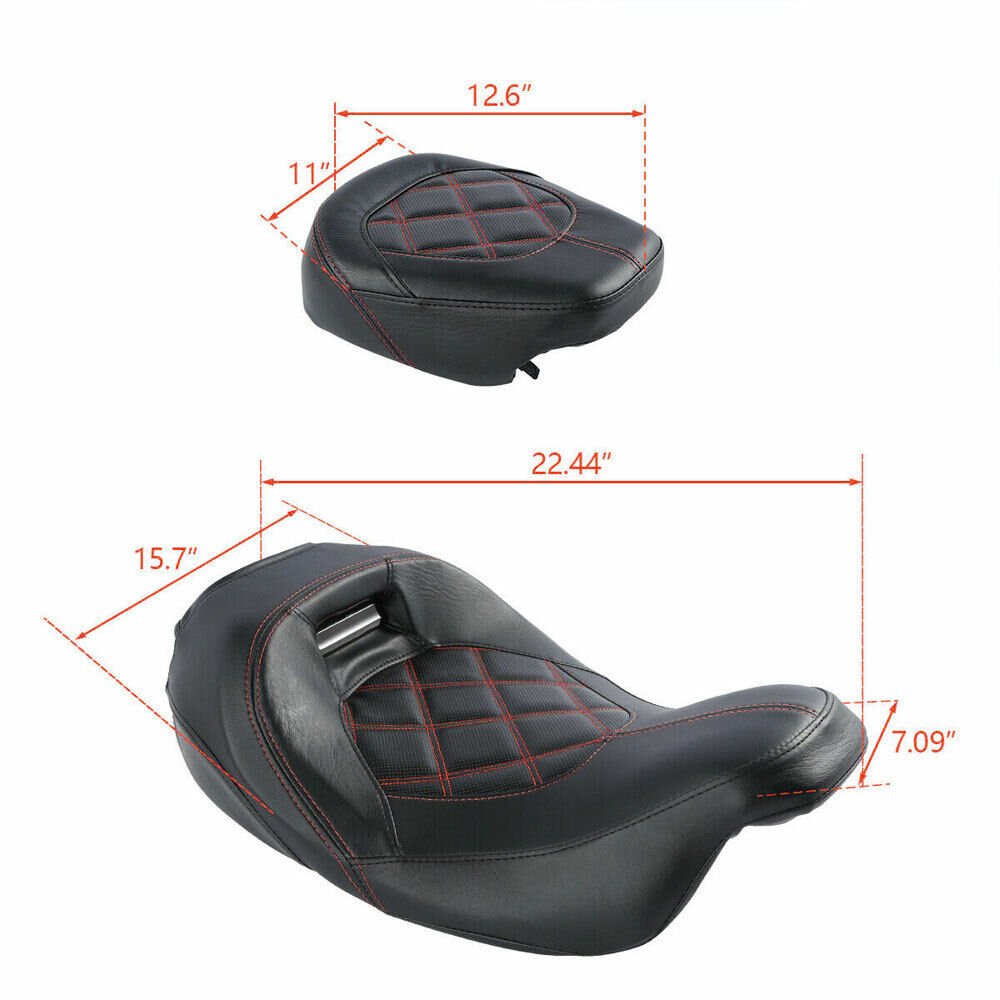 Black Driver & Passenger Seat For Touring 2014-2023 - Image 8