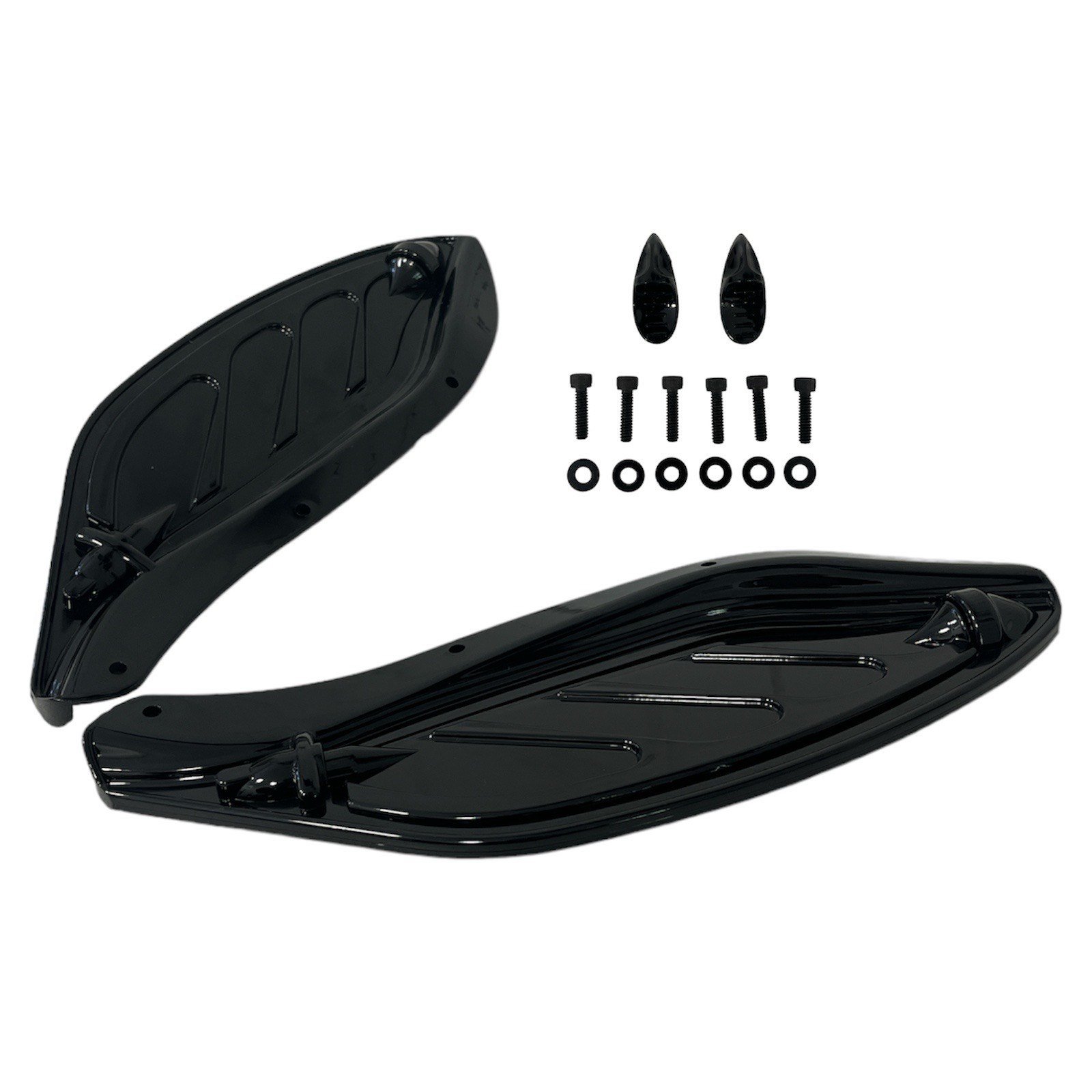 Black Adjustable Side Wing Fairing Fit For Harley Touring 1996-13 - Image 3
