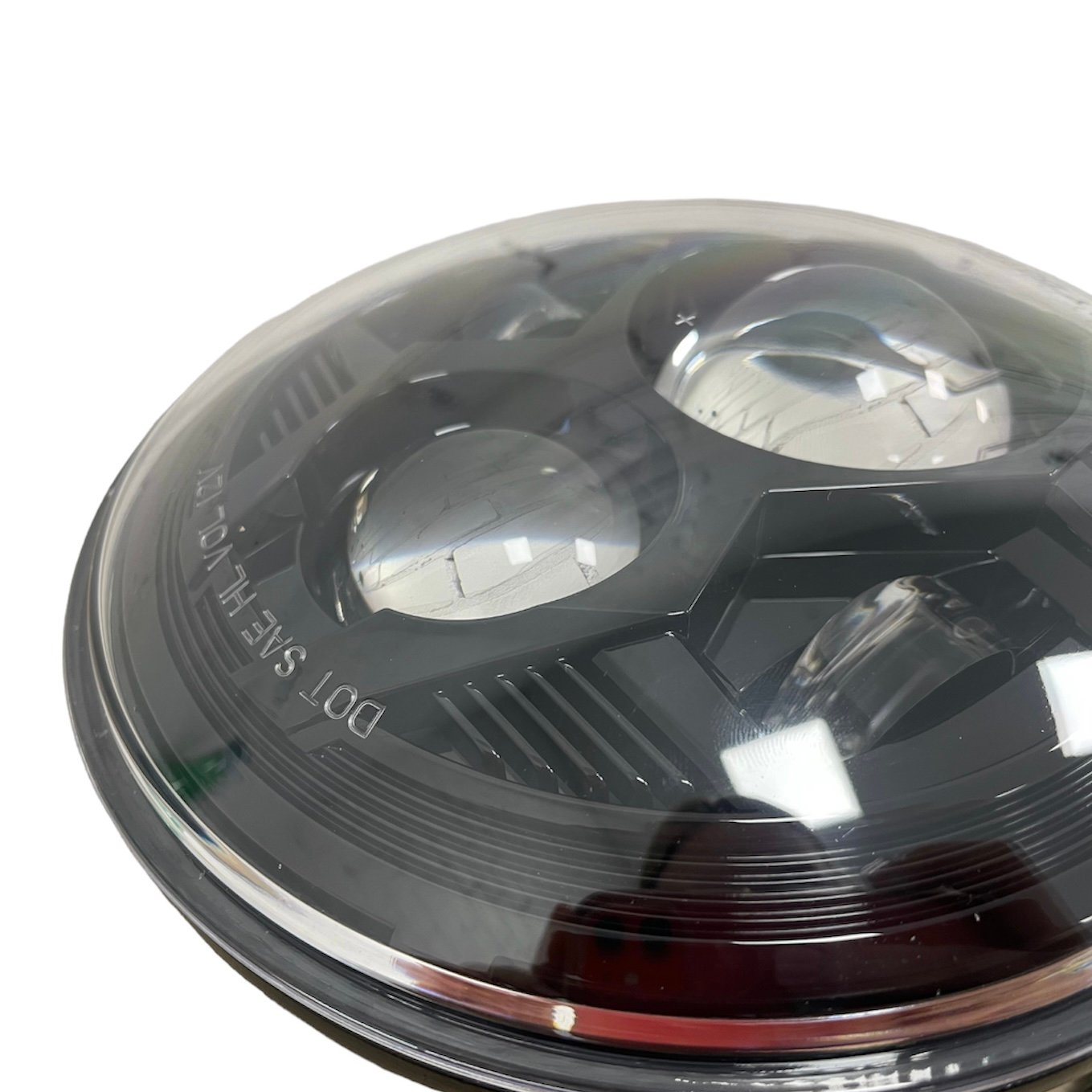 LED Headlight Black 7" Inch for Harley Davidson - Image 5