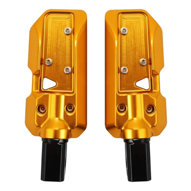 Rear Passenger Footpegs Gold Fit For Harley Softail - Image 5