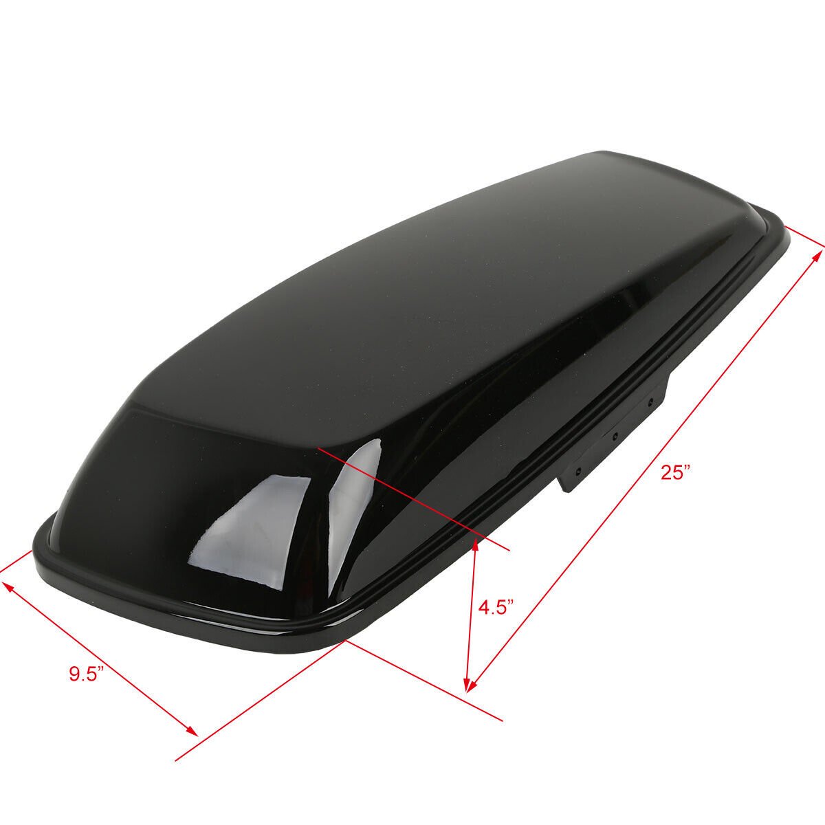 Black Saddlebag Lids for Harley Davidson Touring 2014-up - Image 5
