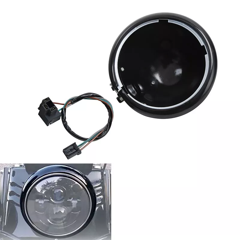 5.75" Headlight Lamp Housing Bucket & Wire Harness - Image 10