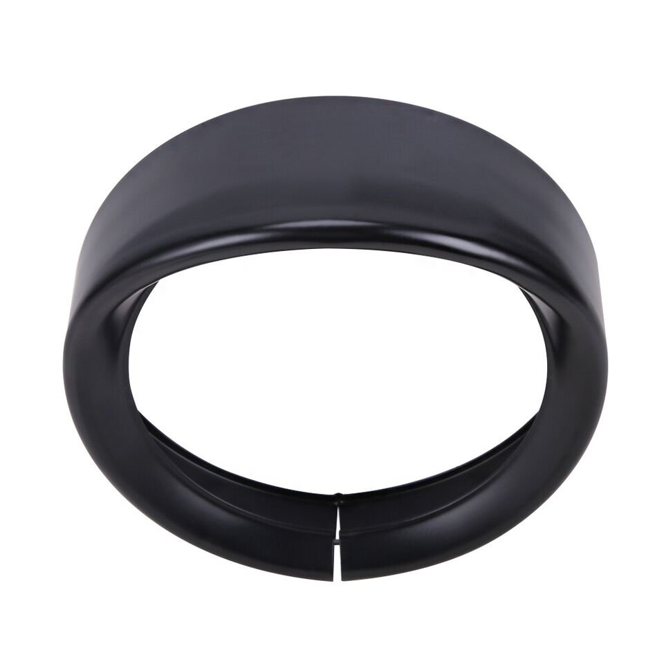 7" Black Headlight Headlamp Trim Ring For Touring - Image 6