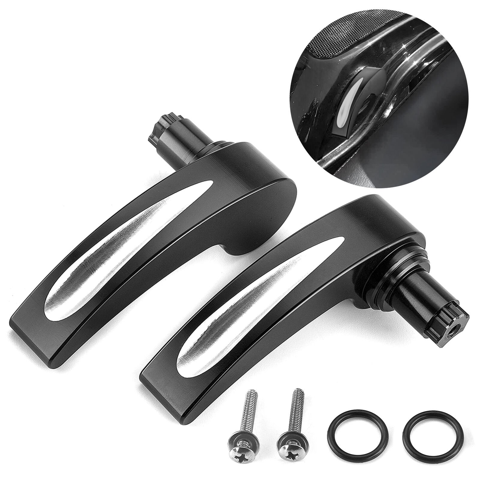 Black Saddlebag Lid Lifters for Harley Davidson 2014-up - Image 5
