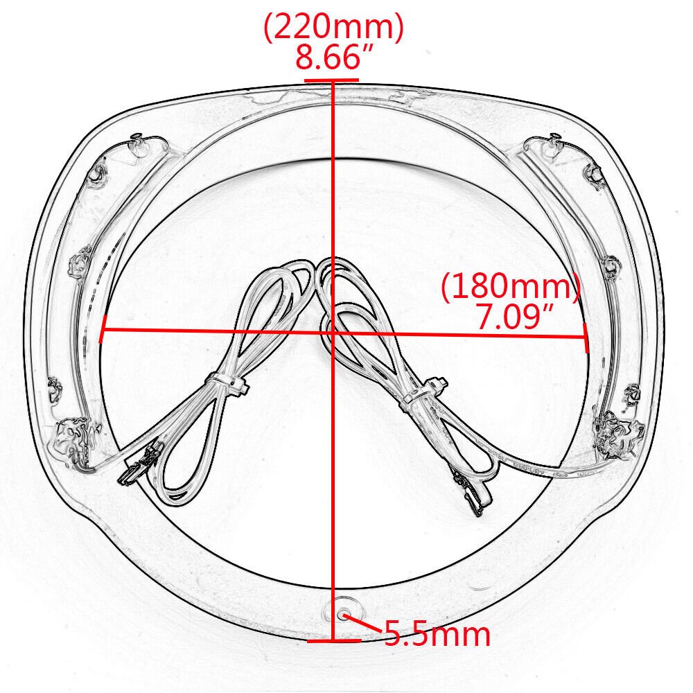 Headlights Bezel Trim Ring with LED Lights for Street Glide - Image 7