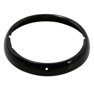 7" Black Headlight Lamp Trim Ring For Touring
