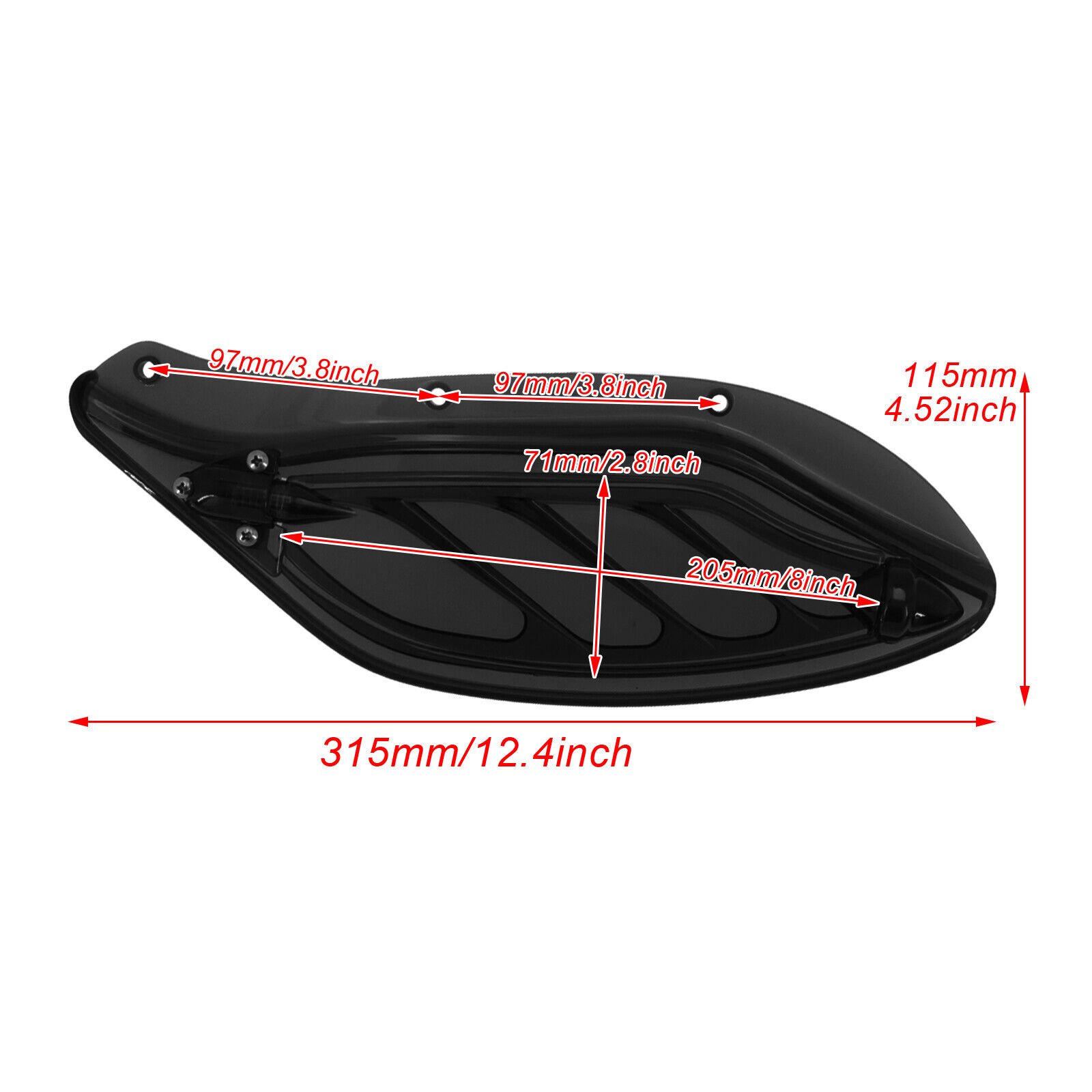Black Adjustable Side Wing Fairing Fit For Harley Touring 1996-13 - Image 8