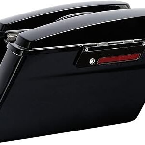 Glossy Black saddlebags with black latches