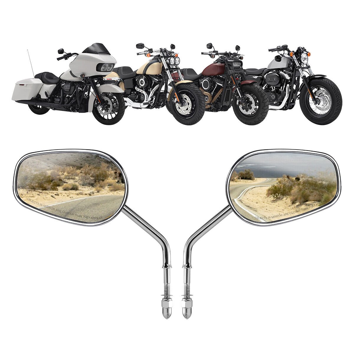 8mm Rear View Mirror for Harley Davidson - Image 8