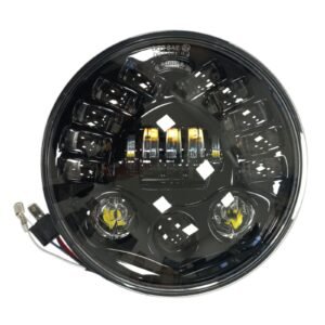 7" Black LED Adaptive Headlight for Harley Davidson