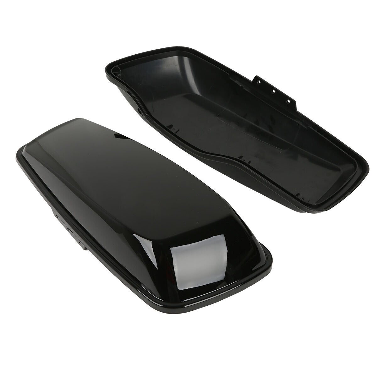 Black Saddlebag Lids for Harley Davidson Touring 2014-up - Image 9