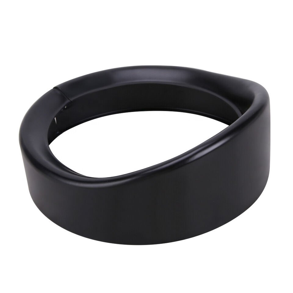 7" Black Headlight Headlamp Trim Ring For Touring - Image 9