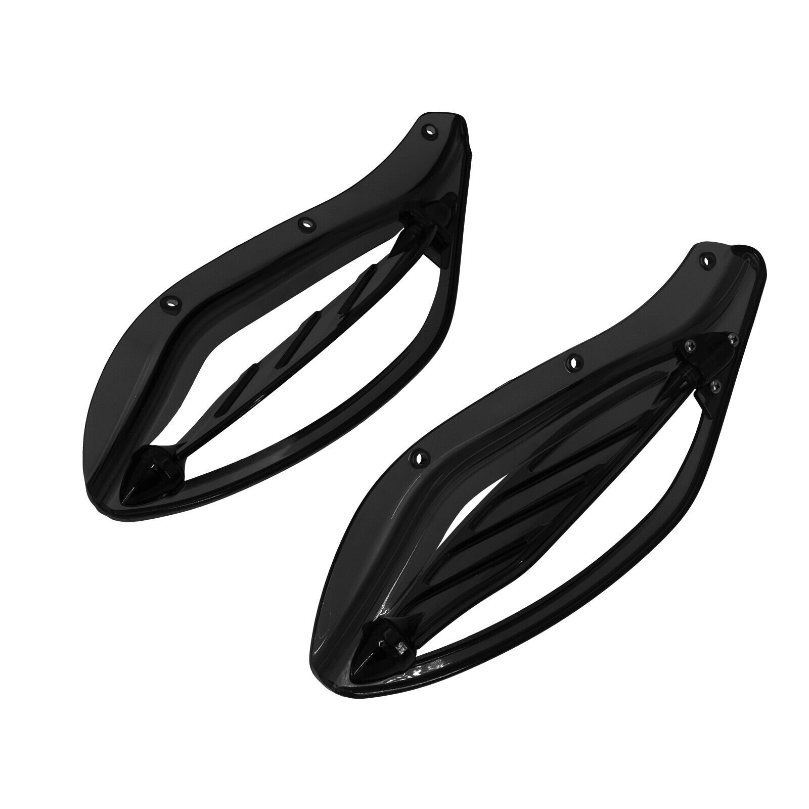 Black Adjustable Side Wing Fairing Fit For Harley Touring 1996-13 - Image 10