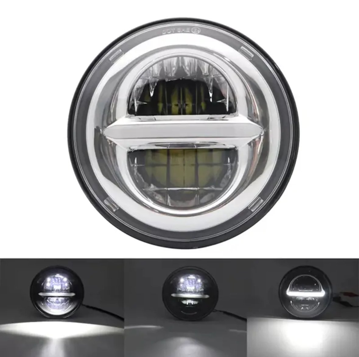 5.75" LED Projector Headlight for Sportster, Dyna, Softail - Image 12