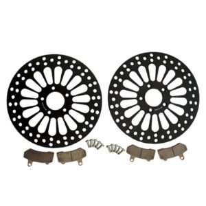 11.8" Black Front Brake Discs Set for Touring '08-up
