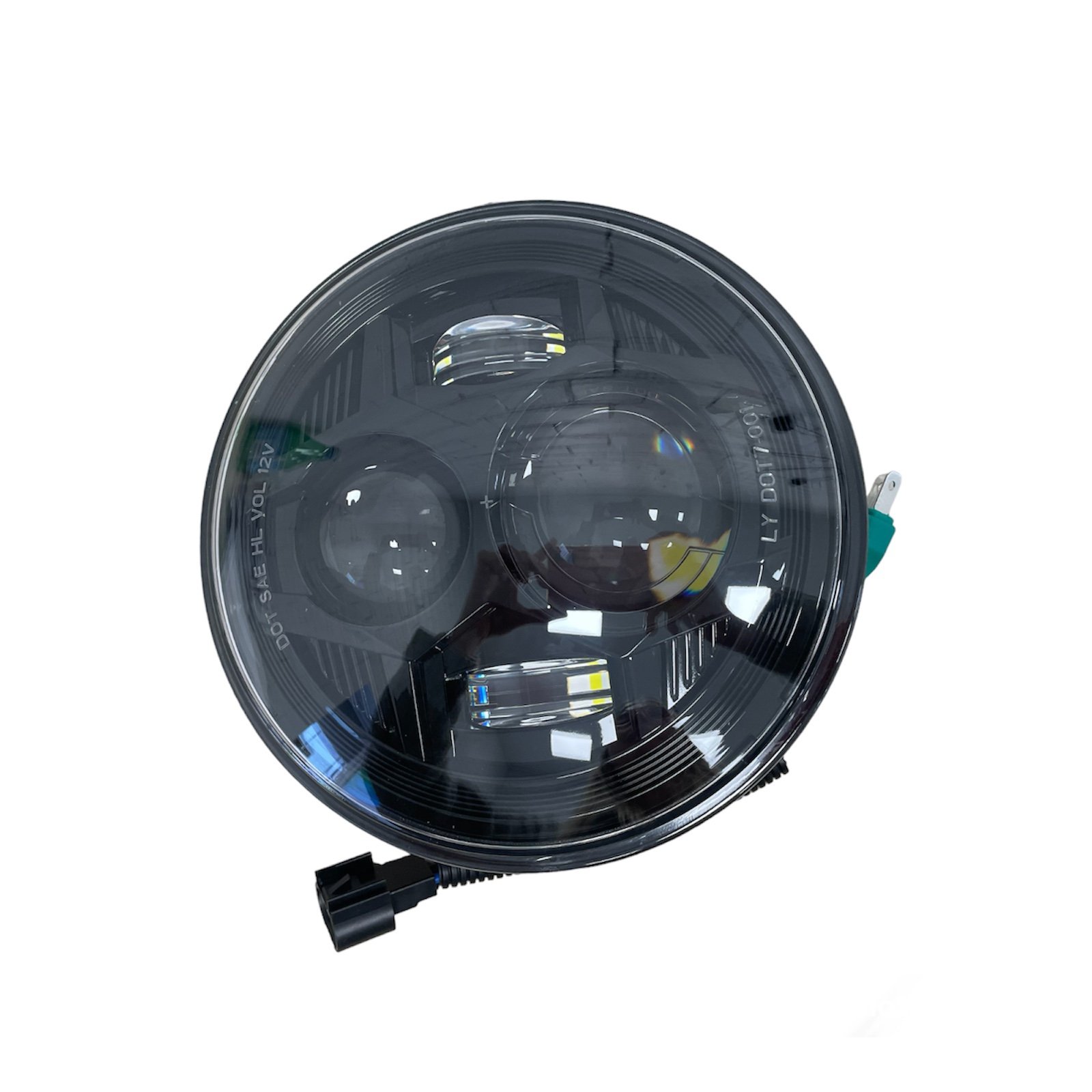 LED Headlight Black 7" Inch for Harley Davidson - Image 7