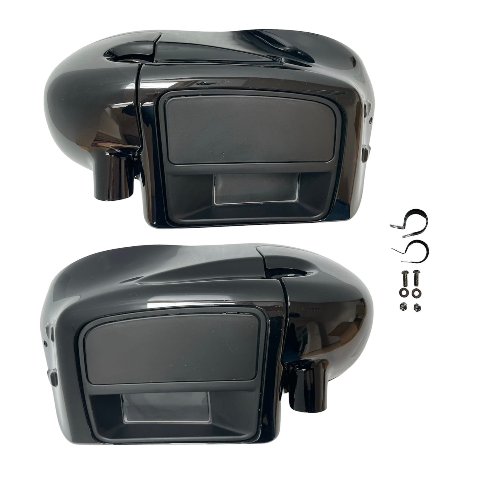 Black Glove Box Lower Vented Leg Fairings 2014-up - Image 2