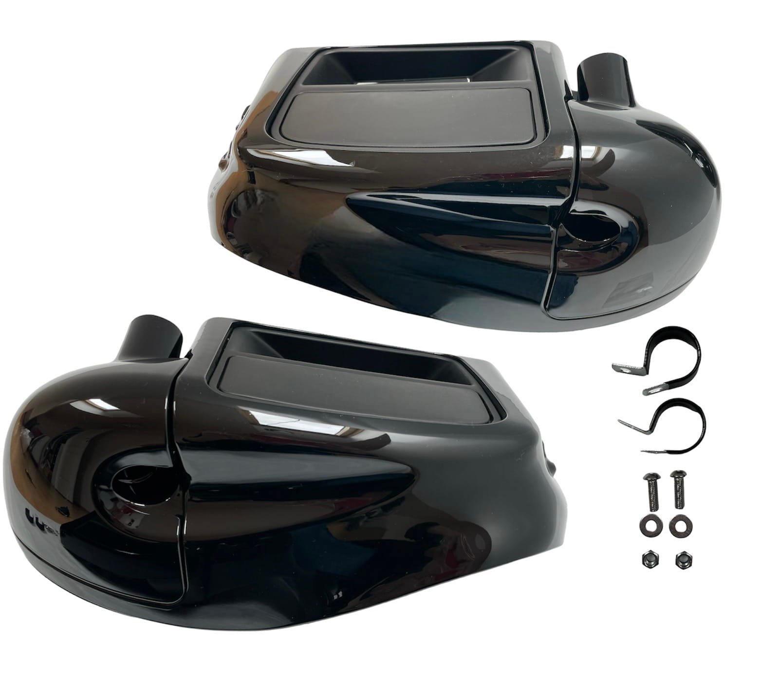 Black Glove Box Lower Vented Leg Fairings 2014-up - Image 7